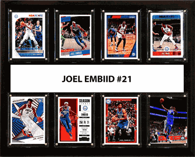 Joel Embiid Philadelphia 76ers 8 Card Plaque - 12 x 15