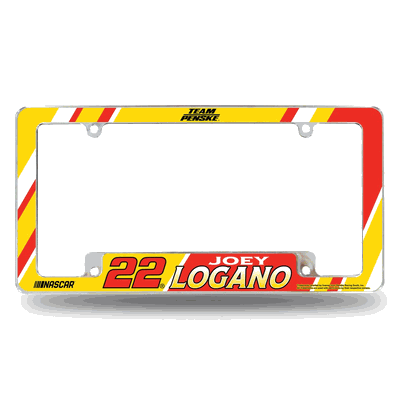 Joey Logano 12" x 6" Chrome Automotive License Plate Frame