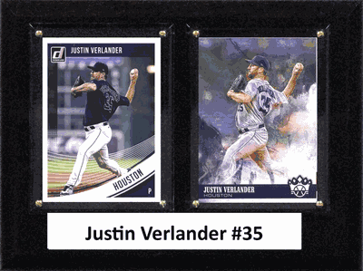 Justin Verlander Two Card Plaque