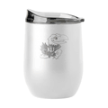 Kansas 16oz White Etch Powder Coat Curved Beverage Tumbler Kansas 16oz White Etch Powder Coat Curved Beverage Tumbler