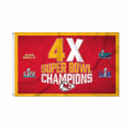 Kansas City Chiefs 4 Time Super Bowl Champions 3' x 5' Banner Flag