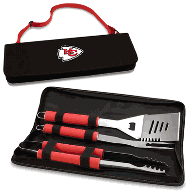 Kansas City Chiefs Barbecue Tote Set - Red