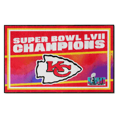 Kansas City Chiefs Super Bowl LVII 4x6 Rug