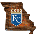 Kansas City Royals 24 Inch Distressed State With Logo Sign Kansas City Royals 24 Inch Distressed State With Logo Sign