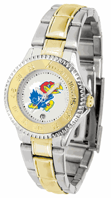 Kansas Jayhawk Competitor Ladies Two-Tone Watch