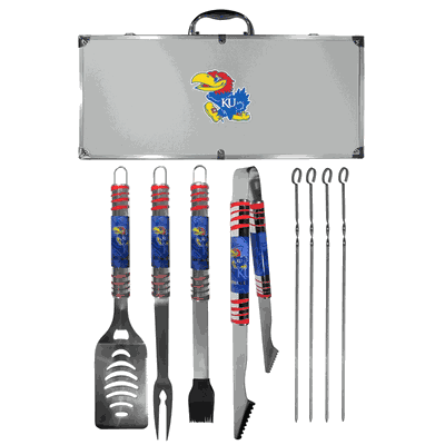 Kansas Jayhawks 8 pc Tailgater BBQ Set