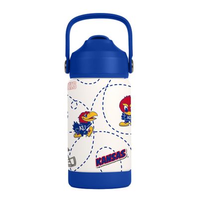 Kansas Jayhawks Kids 12oz Stainless Steel Mascot Bottle