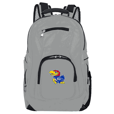 Kansas Jayhawks Laptop Backpack - Gray