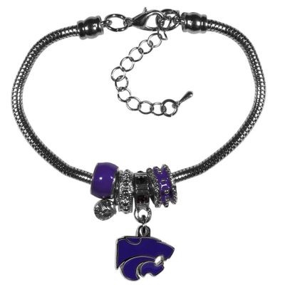Kansas St. Wildcats Euro Bead Bracelet