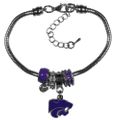Kansas St. Wildcats Euro Bead Bracelet Kansas St. Wildcats Euro Bead Bracelet