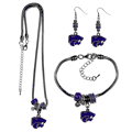 Kansas St. Wildcats Euro Bead Jewelry 3 piece Set Kansas St. Wildcats Euro Bead Jewelry 3 piece Set