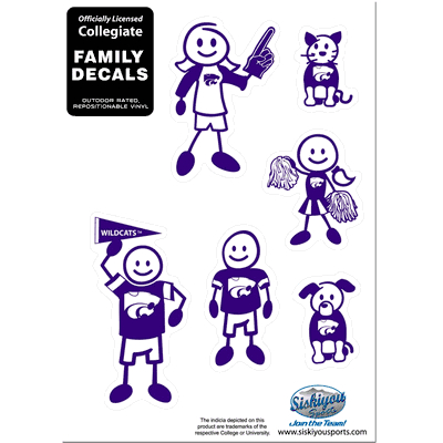 Kansas St. Wildcats Family Decal Set - Small