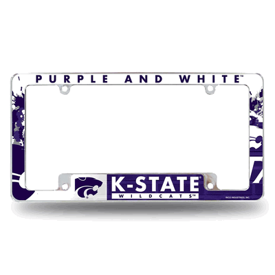 Kansas State Wildcats - KSU Primary Chrome Auto License Plate Frame