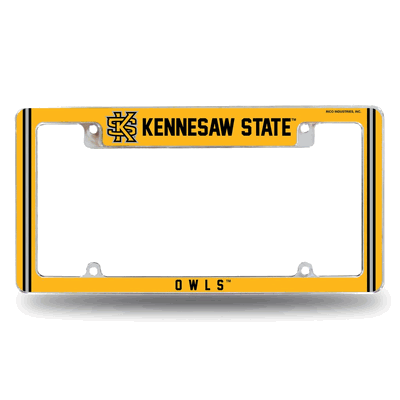 Kennesaw State Owls Classic Chrome Automotive License Plate Frame