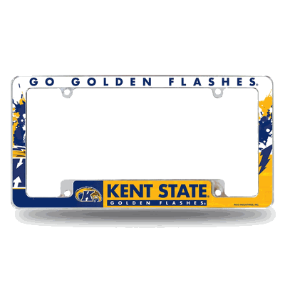 Kent State Golden Flashes Primary Chrome Auto License Plate Frame