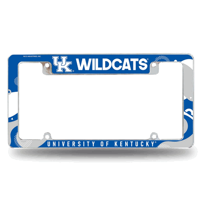 Kentucky Wildcats Wave 12" x 6" Chrome Automotive License Plate Frame