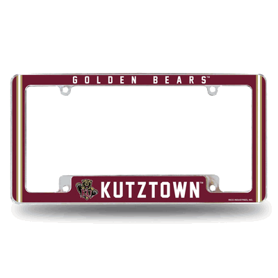 Kutztown�Golden Bears 12" x 6" Chrome Automotive License Plate Frame