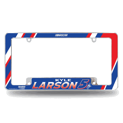 Kyle Larson 12" x 6" Chrome Automotive License Plate Frame