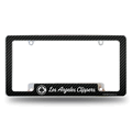LA Clippers Carbon Fiber Design Chrome Automotive License Plate Frame