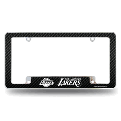 LA Lakers Black 12"x 6" Chrome Automotive License Plate Frame