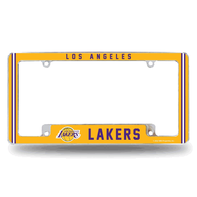 LA Lakers Classic 12" x 6" Chrome Automotive License Plate Frame