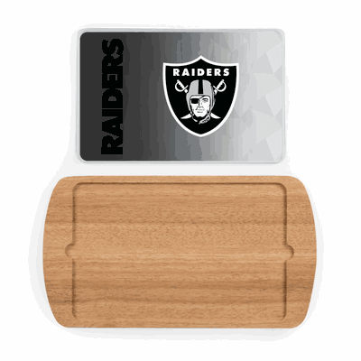 Las Vegas Raiders Billboard Glass Top Serving Tray