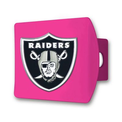 Las Vegas Raiders Pink Metal Hitch Cover with 3D Color Emblem