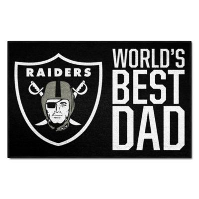 Las Vegas Raiders World's Best Dad Starter Mat Accent Rug - 19in. x 30in.