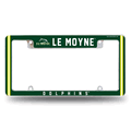 Le Moyne Dolphins 12" x 6" Chrome Automotive License Plate Frame Le Moyne Dolphins 12" x 6" Chrome Automotive License Plate Frame