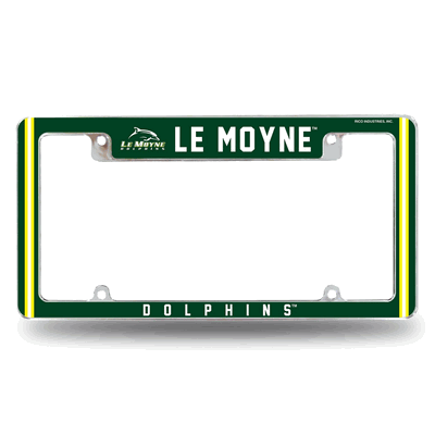 Le Moyne Dolphins 12" x 6" Chrome Automotive License Plate Frame