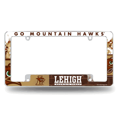 Lehigh Mountain Hawks Primary Chrome Automotive License Plate Frame