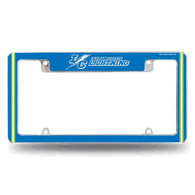 Lehman�Lightning 12" x 6" Chrome Automotive License Plate Frame