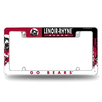 Lenoir-Rhyne�Bears 12" x 6" Chrome Automotive License Plate Frame