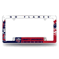 Liberty Flames Primary 12" x 6" Chrome Automotive License Plate Frame Liberty Flames Primary 12" x 6" Chrome Automotive License Plate Frame