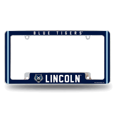 Lincoln (MO)�Blue Tigers Chrome Automotive License Plate Frame