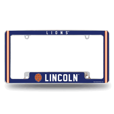 Lincoln (PA)�Lions 12" x 6" Chrome Automotive License Plate Frame