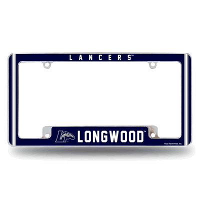 Longwood�Lancers 12" x 6" Chrome Automotive License Plate Frame