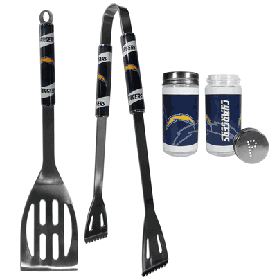 Los Angeles Chargers 2 Piece Tailgate BBQ Set with Salt and Pepper Shakers