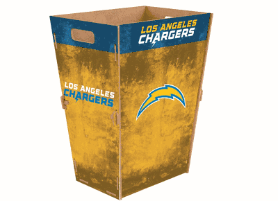 Los Angeles Chargers Large Wooden Trash Bin