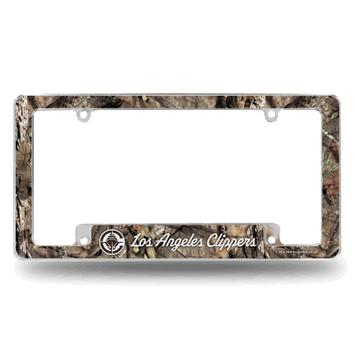 Los Angeles Clippers Mossy Oak Camo Chrome Auto License Plate Frame