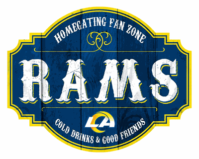 Los Angeles Rams 12 Inch Wood Homegating Tavern Sign