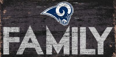 Los Angeles Rams Sign Wood 12x6 Family Design