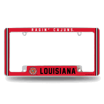 Louisiana-Lafayette Ragin Cajuns Chrome Auto License Plate Frame