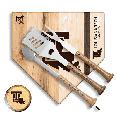 Louisiana Tech 17 Inch Silver Slugger Grill Tool Set