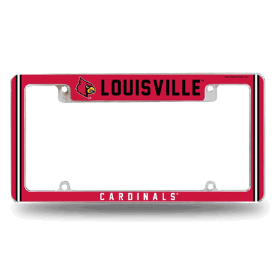 Louisville Cardinals Classic Chrome Automotive License Plate Frame