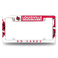 Louisville Cardinals Primary Chrome Automotive License Plate Frame Louisville Cardinals Primary Chrome Automotive License Plate Frame