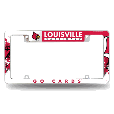Louisville Cardinals Primary Chrome Automotive License Plate Frame
