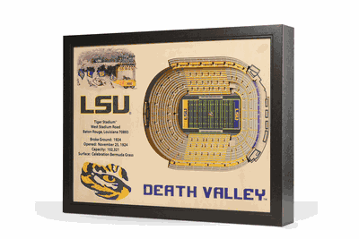 LSU Tigers 25 Layer Stadiumviews 3D Wall Art