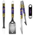 LSU Tigers 3 pc BBQ Set and Bottle Opener