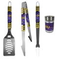 LSU Tigers 3 Piece BBQ Set with Seasoning Shaker